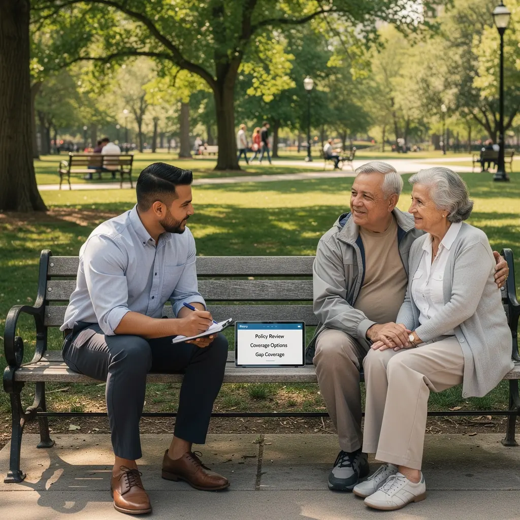 Wyjątkowe oznaczenia na mapie ilustrujące obszary z lukami w ubezpieczeniu.